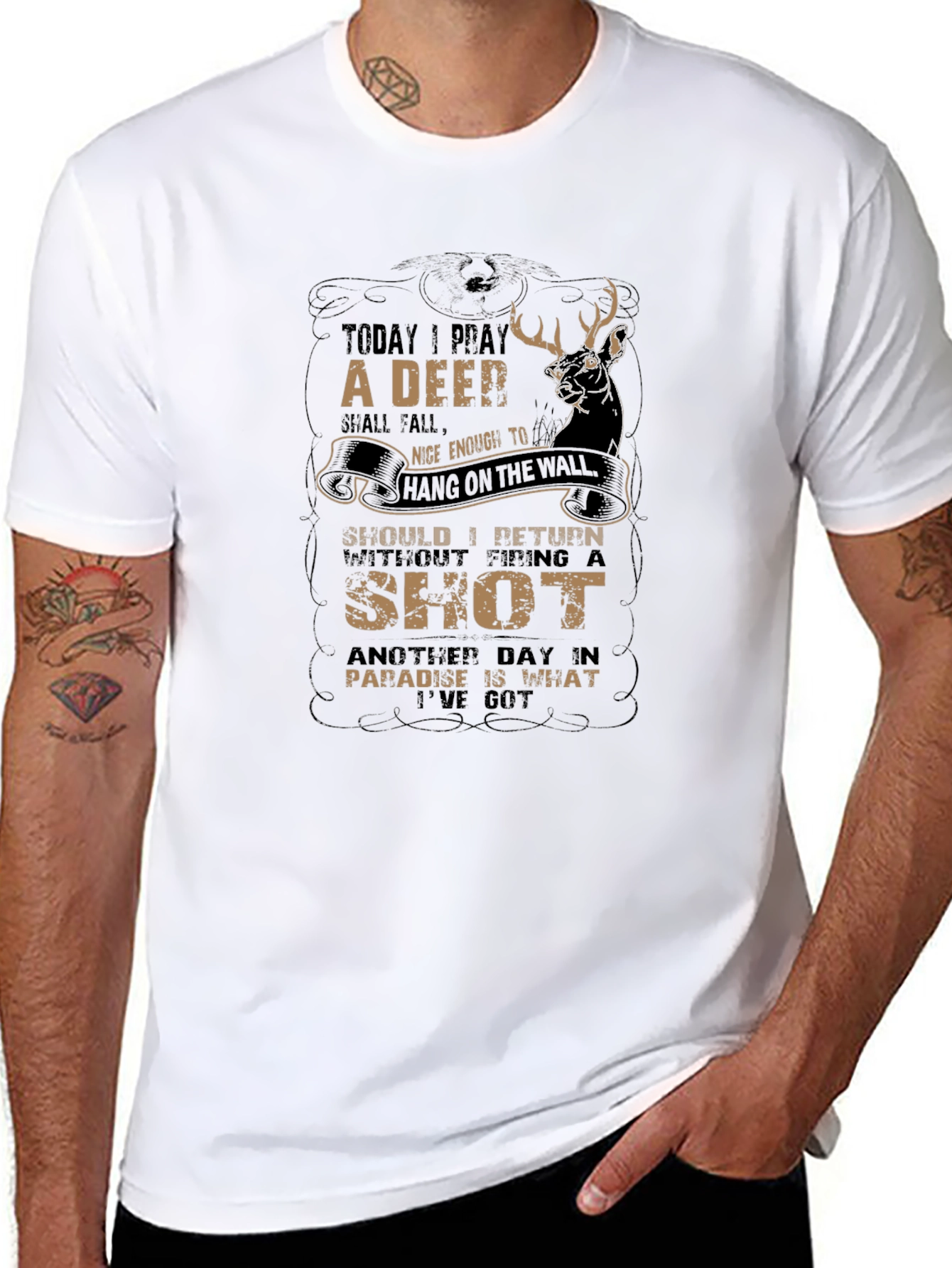 Deer Hunter Graphic T-Shirt - Today I Pray