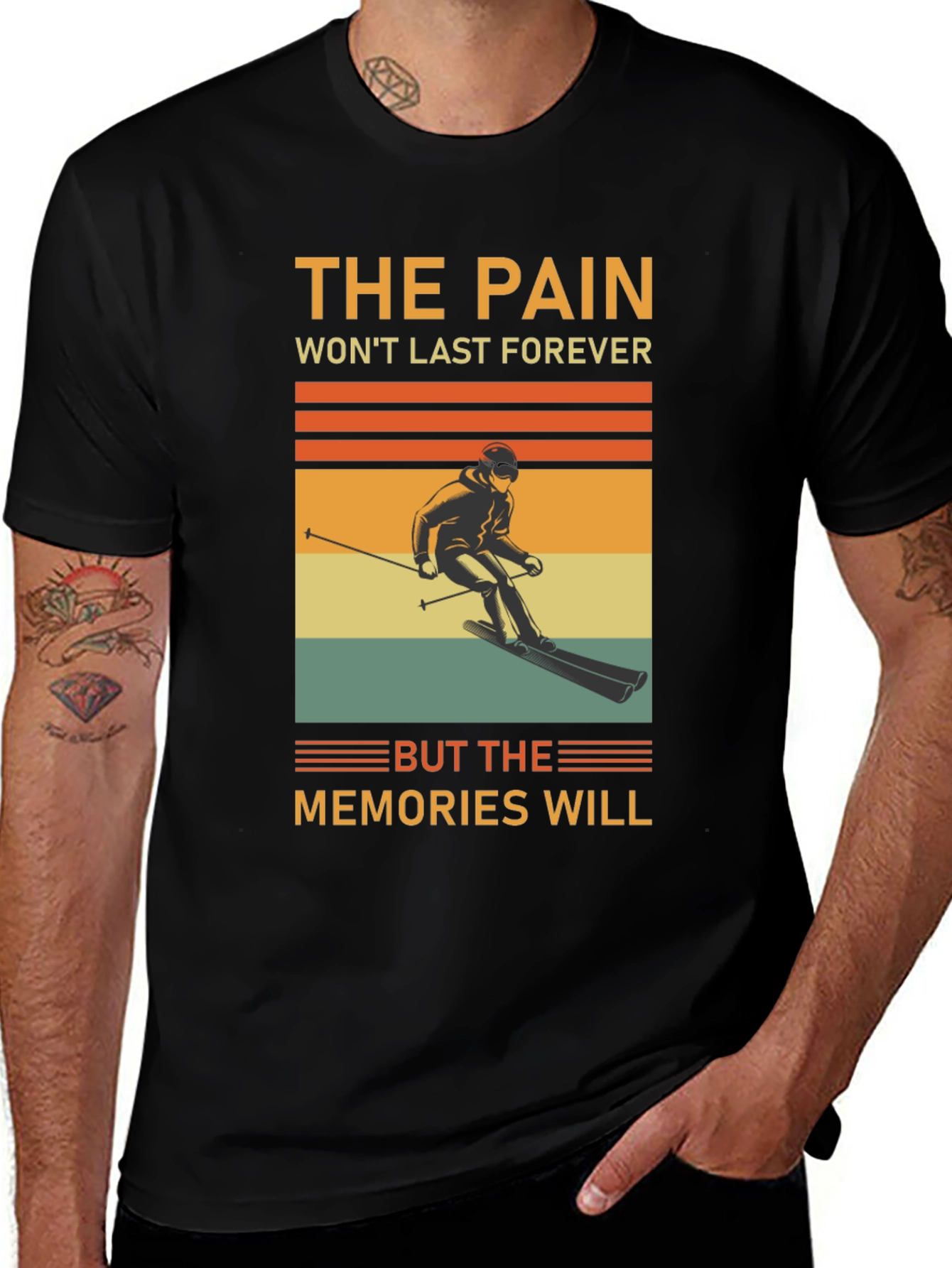 Skiing Memories T-Shirt - Retro Style