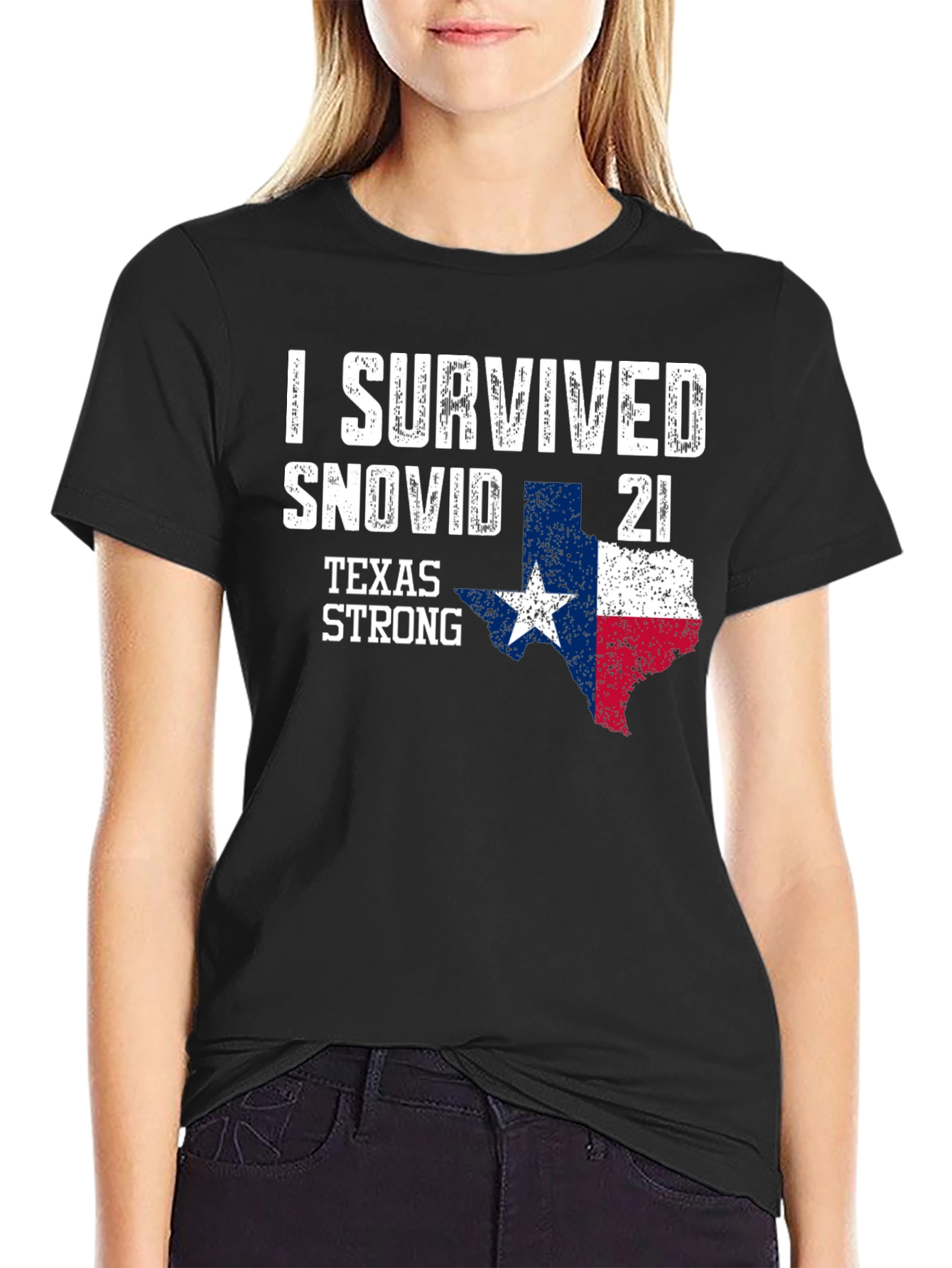 I Survived Snovid 21 Texas Strong T-Shirt