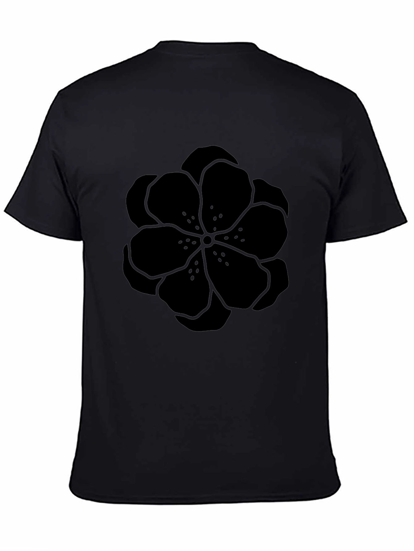 Black Floral Graphic T-Shirt - Stylish Mens Apparel