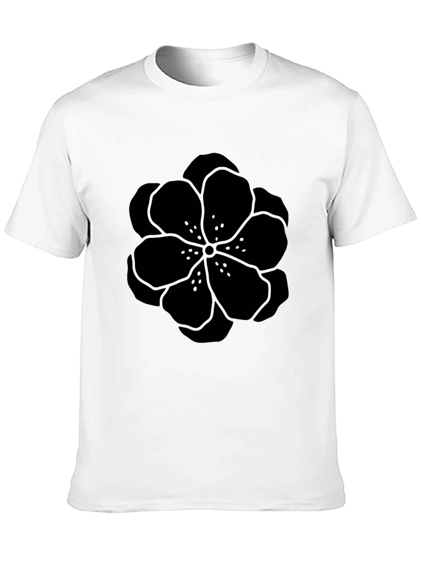 Black Floral Graphic T-Shirt - Stylish Mens Apparel