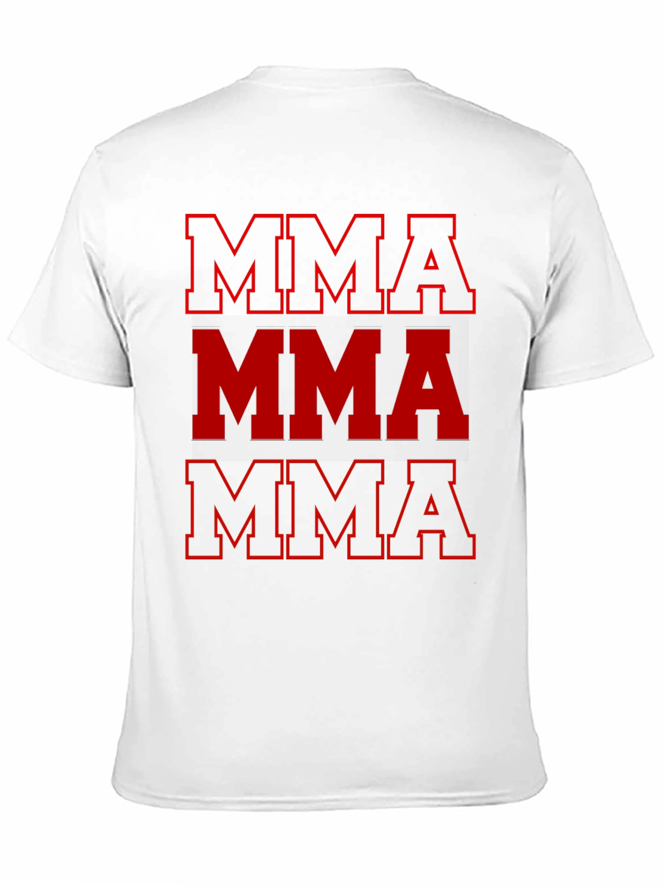 MMA Red Letter Graphic Black T-Shirt