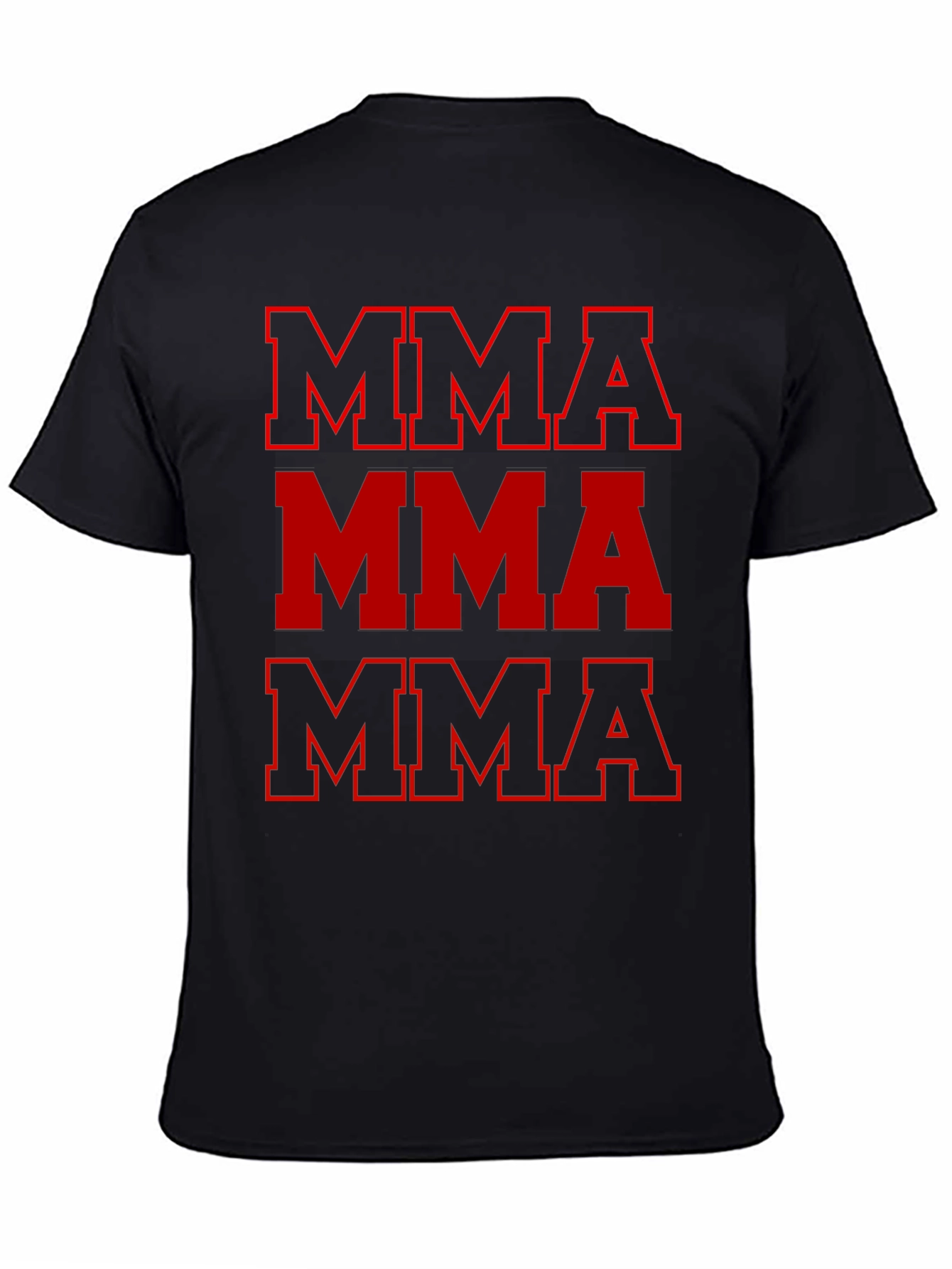 MMA Red Letter Graphic Black T-Shirt