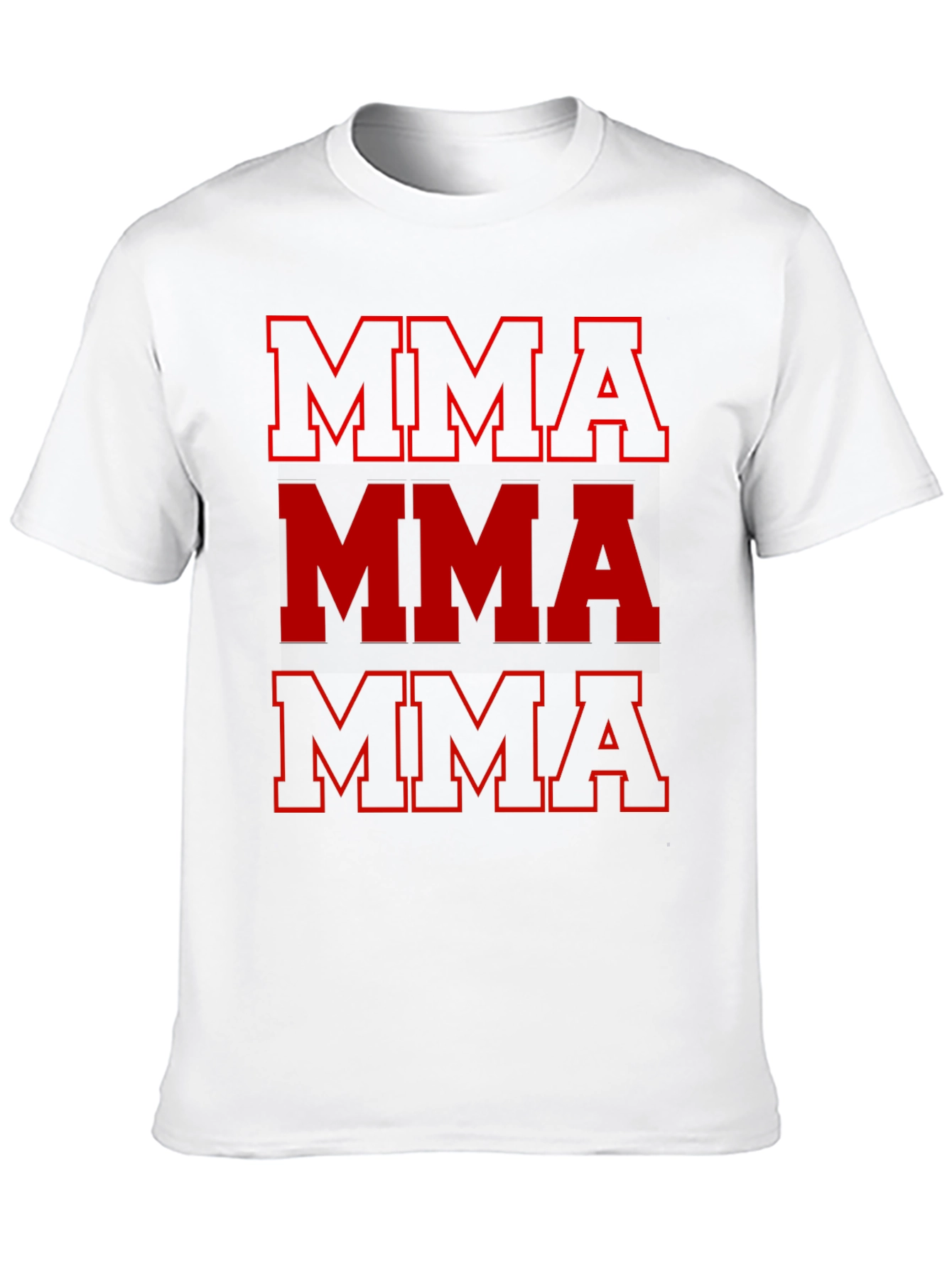 MMA Red Letter Graphic Black T-Shirt
