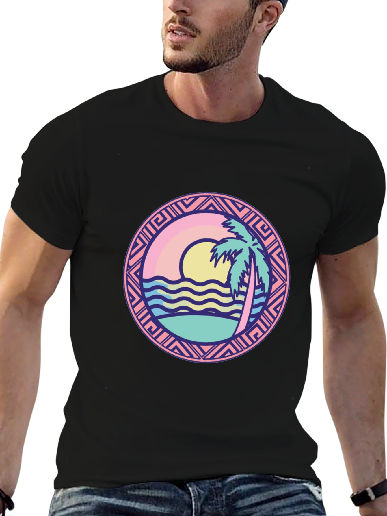 Tropical Beach Graphic T-Shirt - Vacation Vibes