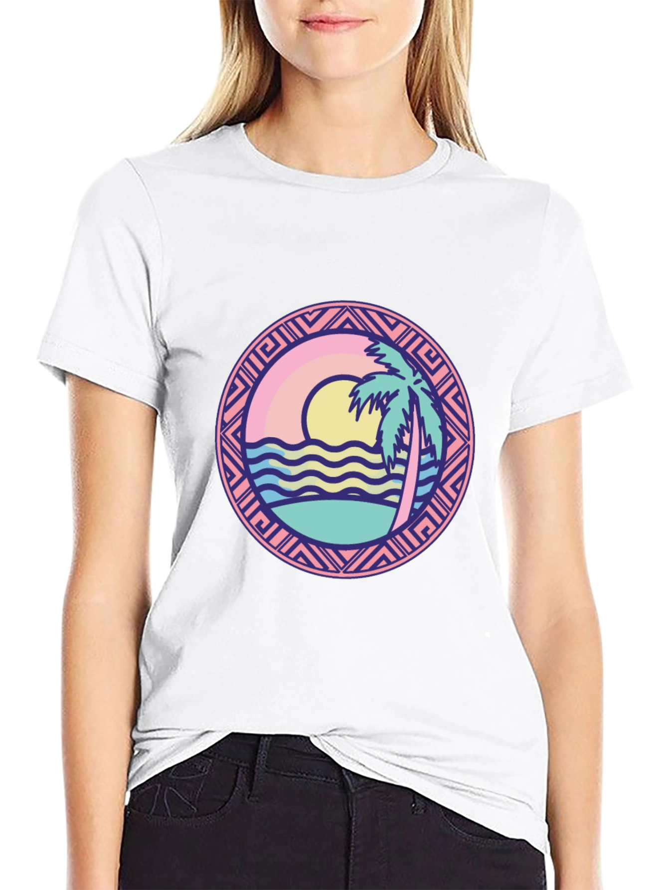 Tropical Beach Graphic T-Shirt - Vacation Vibes