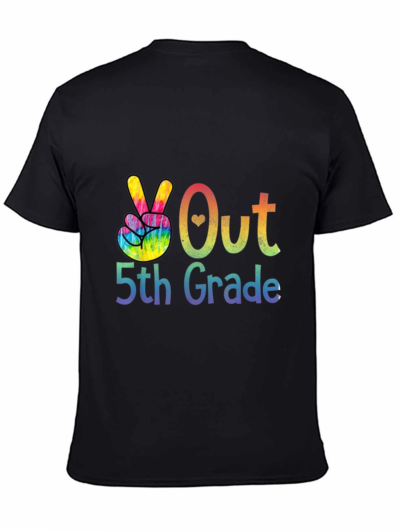 Peace Out 5th Grade Tie Dye T-Shirt