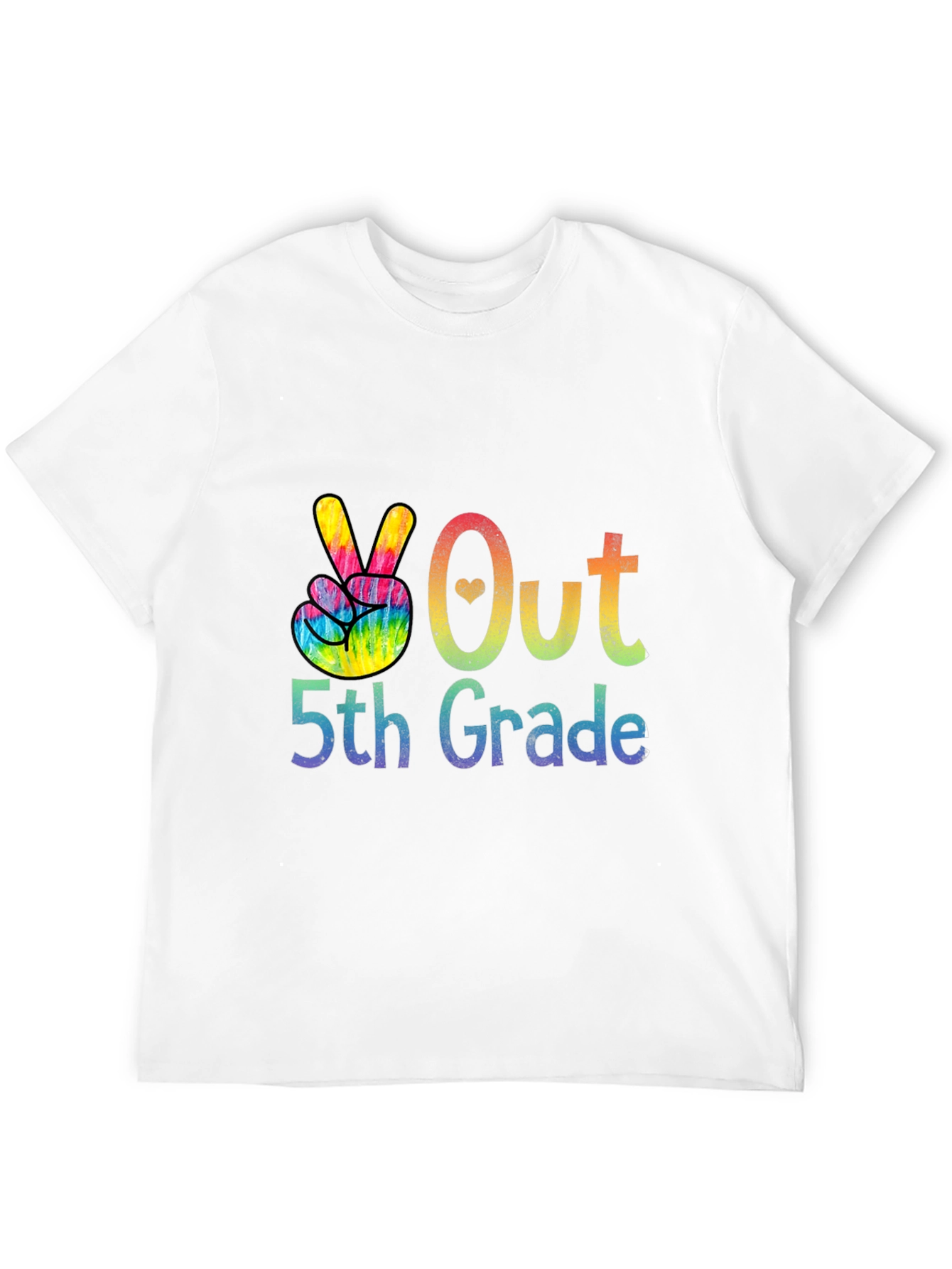 Peace Out 5th Grade Tie Dye T-Shirt