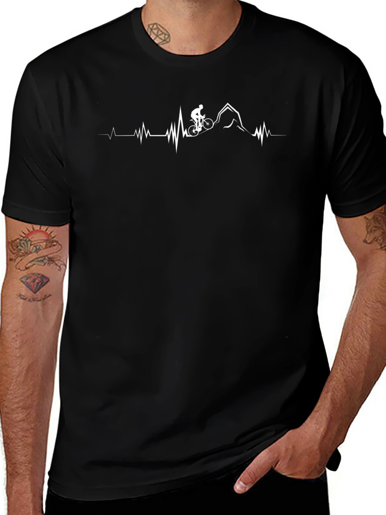 Mountain Biker Heartbeat T-Shirt