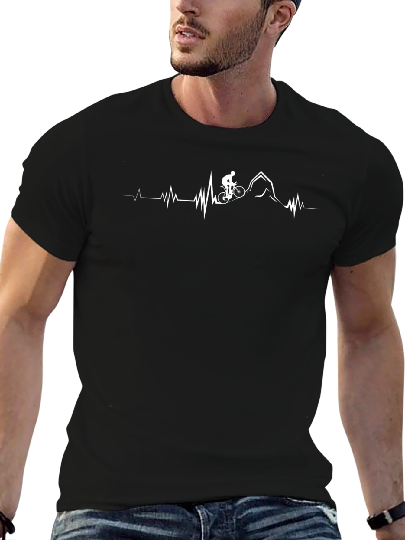 Mountain Biker Heartbeat T-Shirt