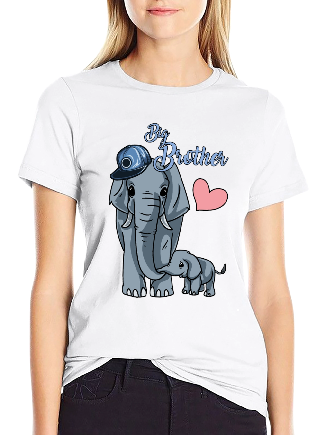 Big Brother Elephant Tee - Cute Family Matching Shirt