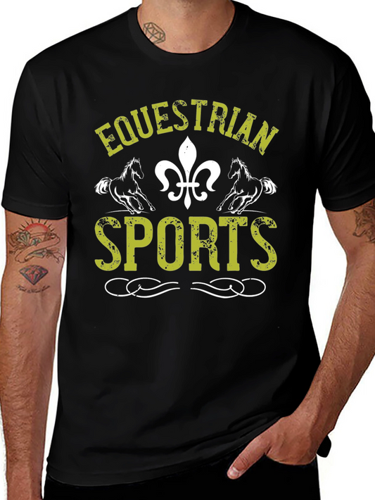 Equestrian Sports Graphic Print T-Shirt