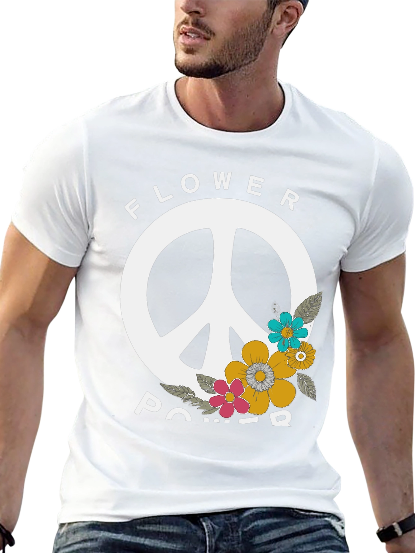 Flower Power Peace Sign T-Shirt