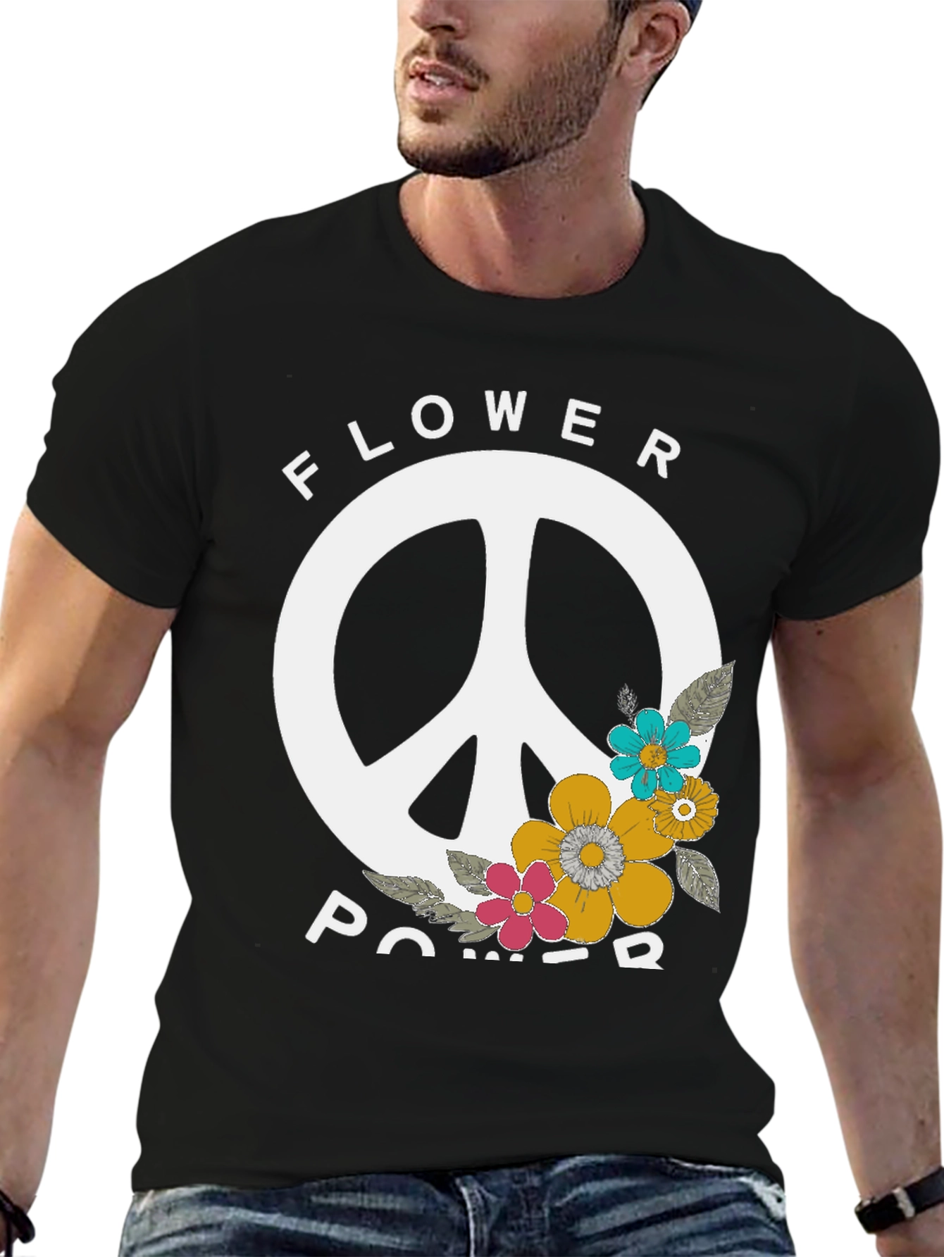Flower Power Peace Sign T-Shirt