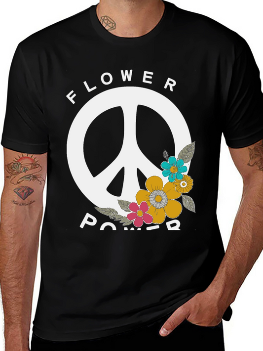 Flower Power Peace Sign T-Shirt
