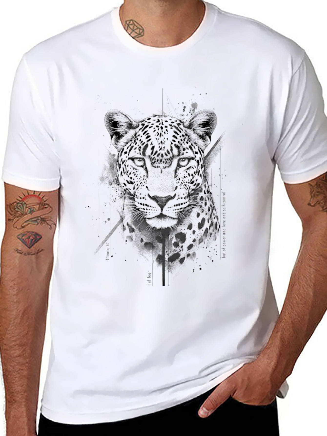 Jaguar Graphic Print Black T-Shirt
