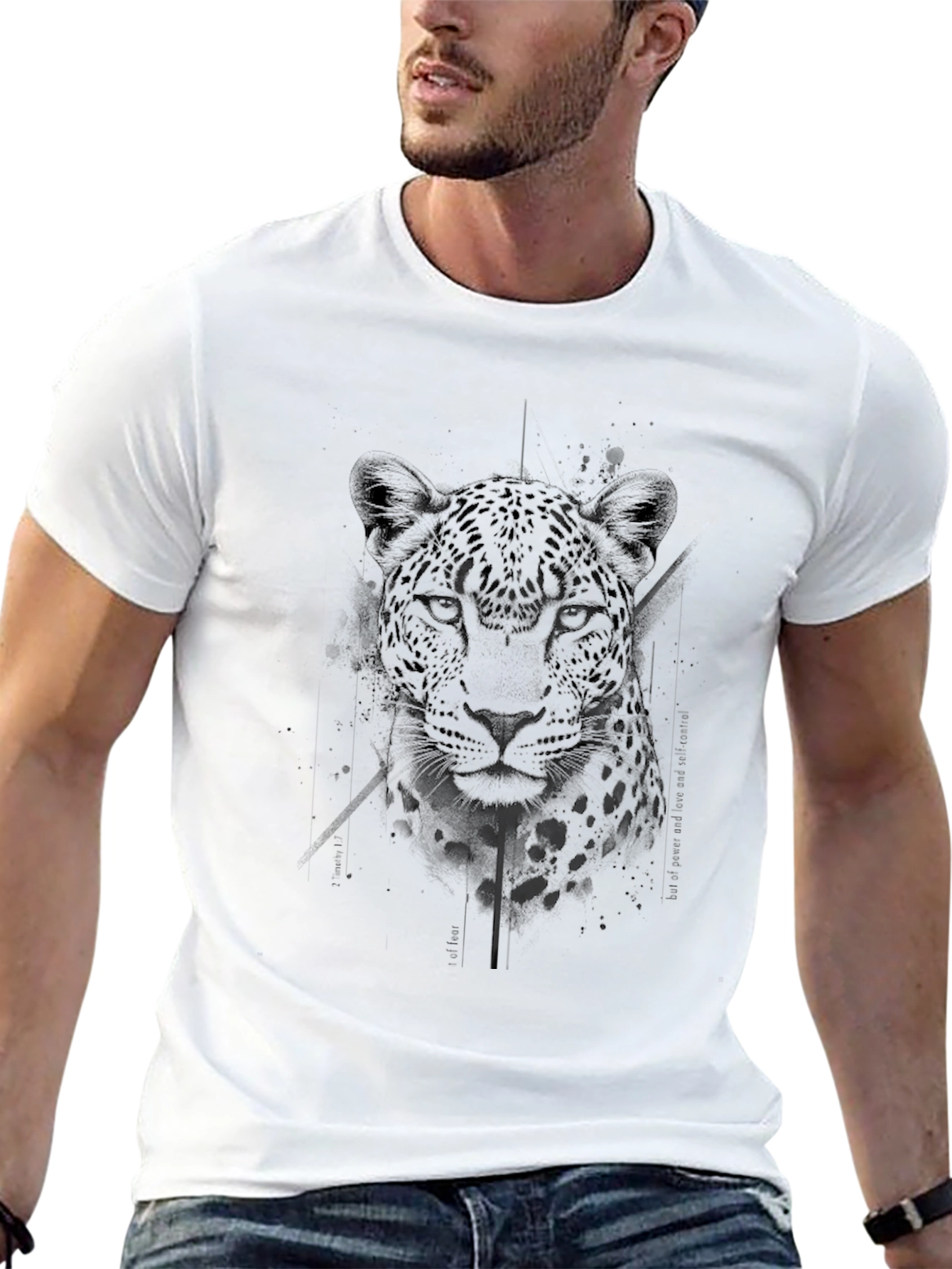 Jaguar Graphic Print Black T-Shirt