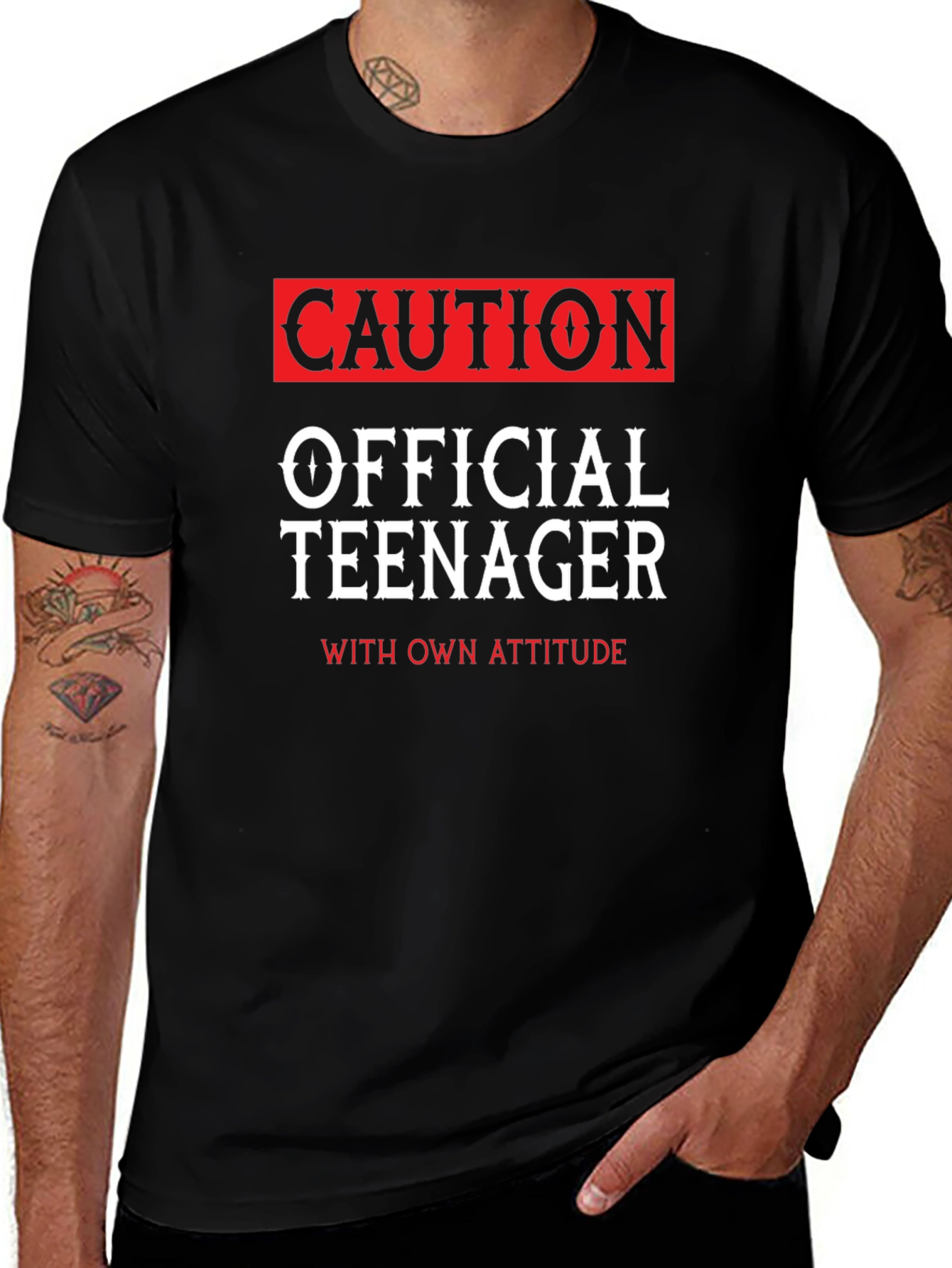 Caution Official Teenager Novelty T-Shirt
