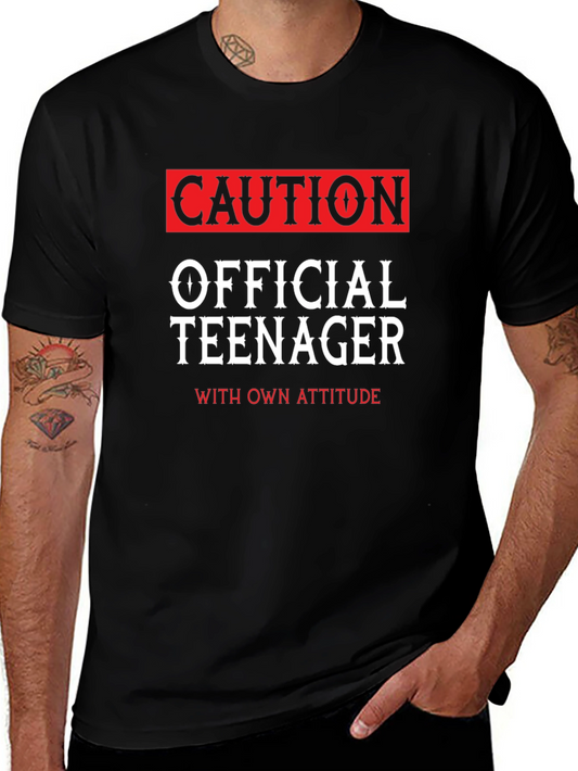 Caution Official Teenager Novelty T-Shirt