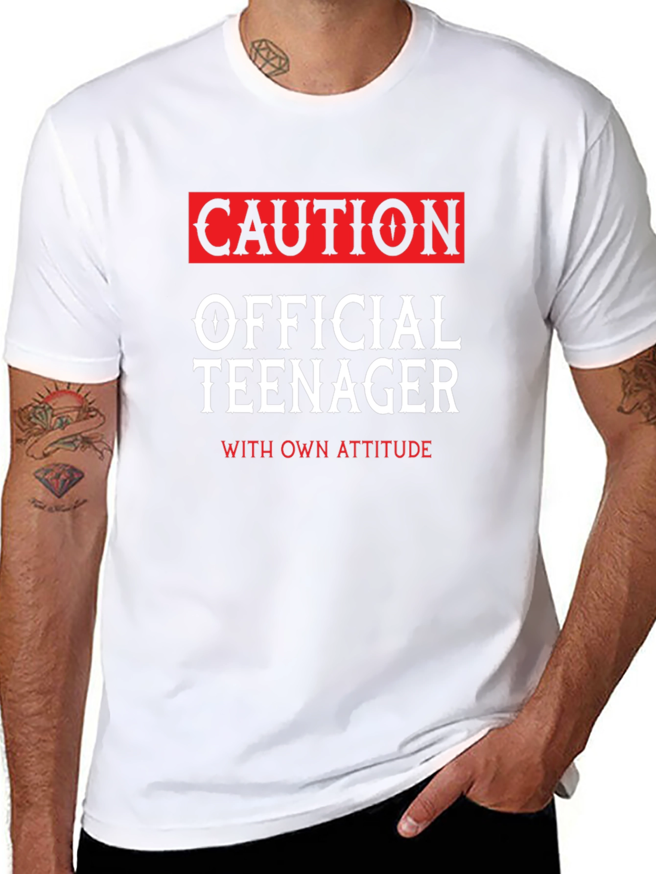 Caution Official Teenager Novelty T-Shirt