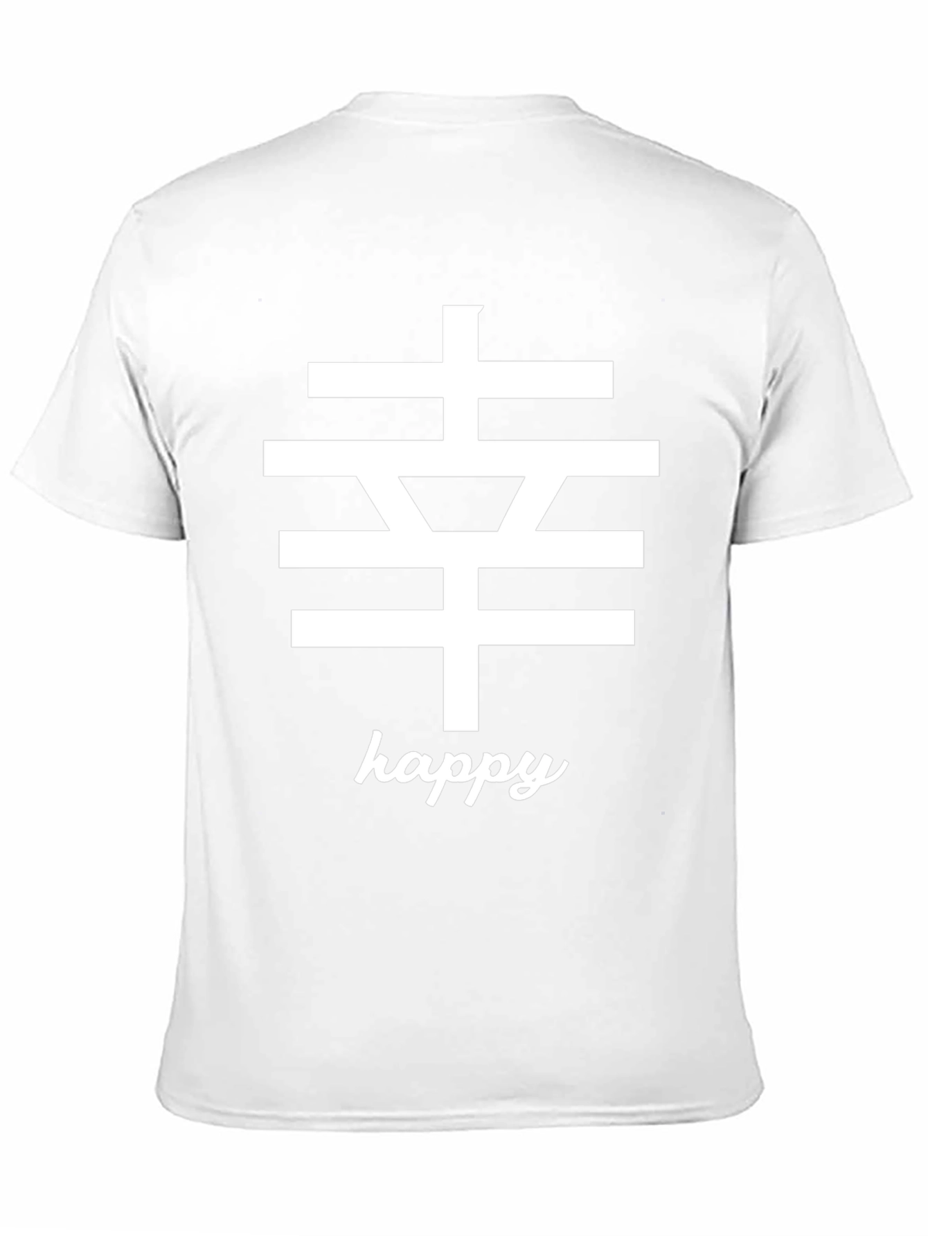 Happy Kanji Symbol Graphic T-Shirt - Soft Cotton Tee