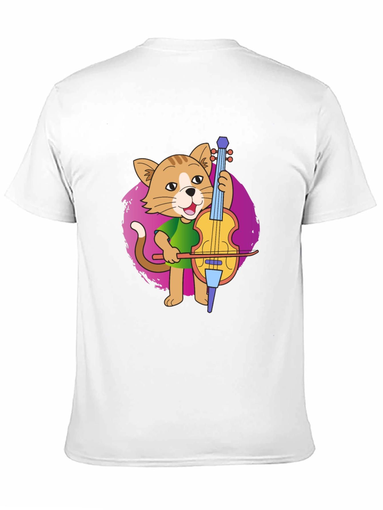 Cat Cellist T-Shirt: Musical Feline Tee