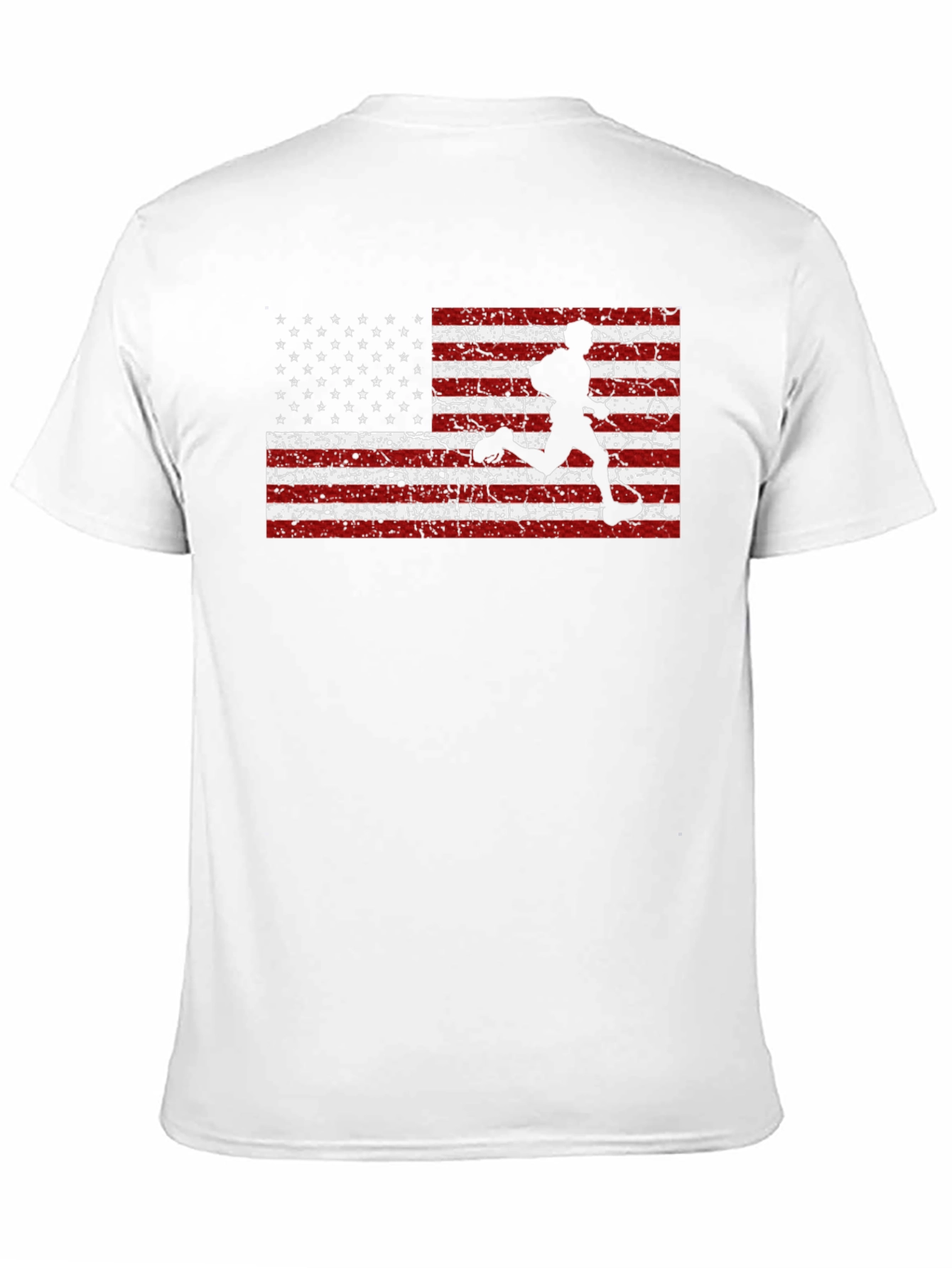American Flag Runner Graphic T-Shirt