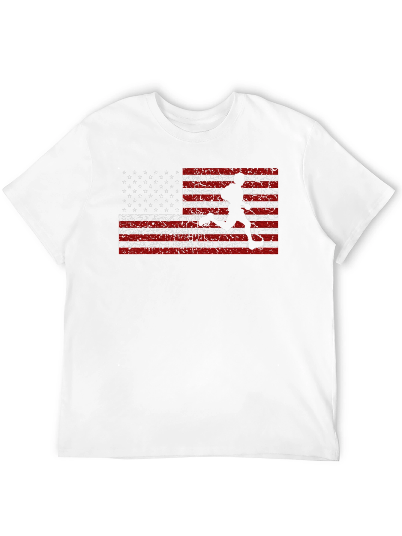 American Flag Runner Graphic T-Shirt