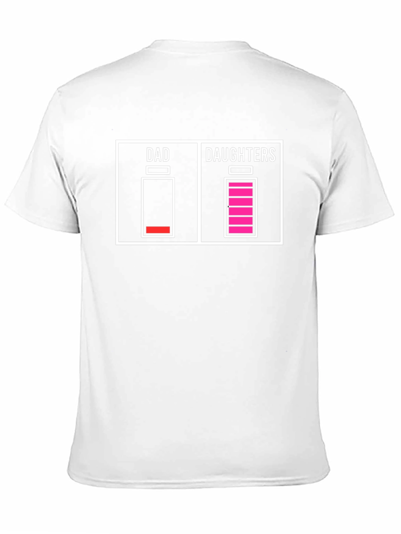 Dad Low Battery Daughters Full T-Shirt