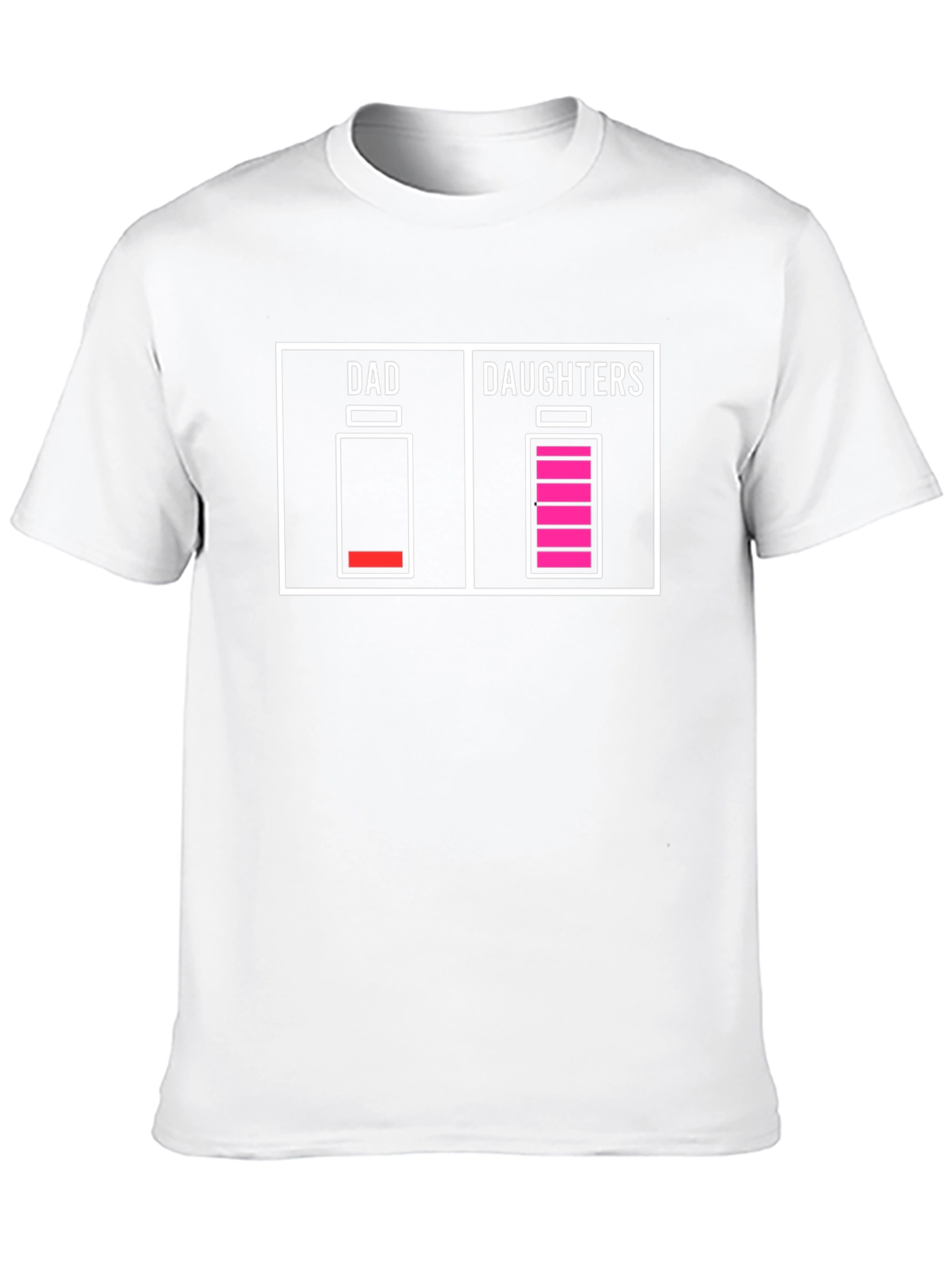 Dad Low Battery Daughters Full T-Shirt