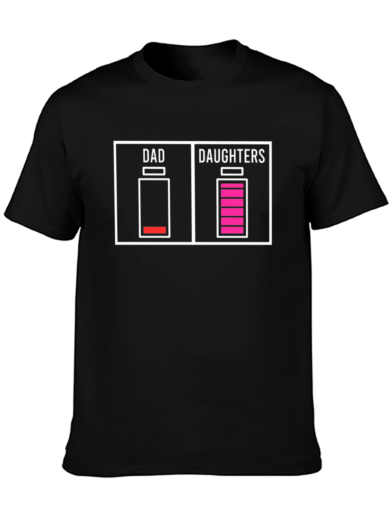 Dad Low Battery Daughters Full T-Shirt