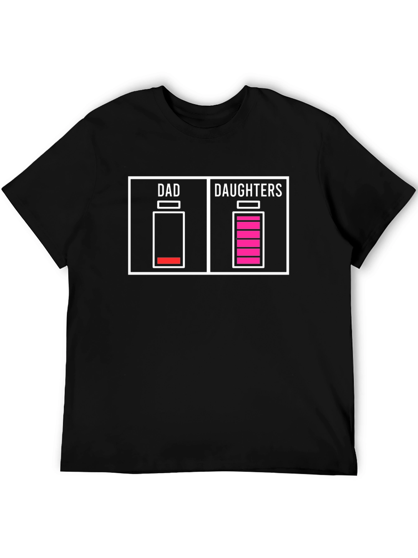 Dad Low Battery Daughters Full T-Shirt