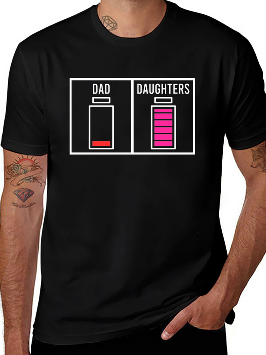 Dad Low Battery Daughters Full T-Shirt