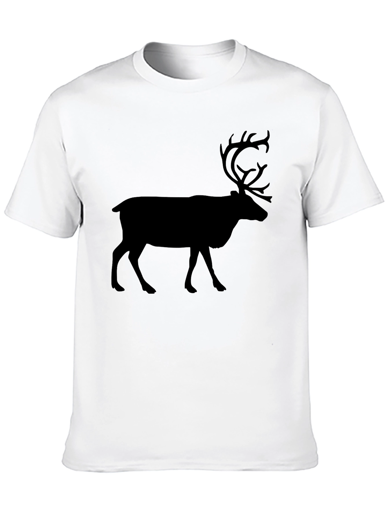 Black Reindeer Graphic T-Shirt
