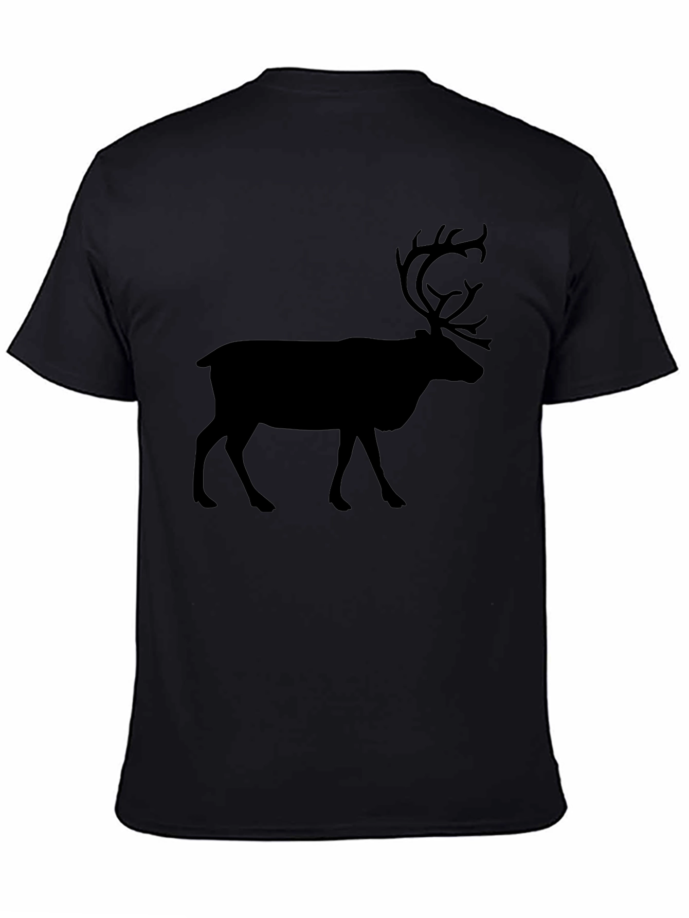 Black Reindeer Graphic T-Shirt