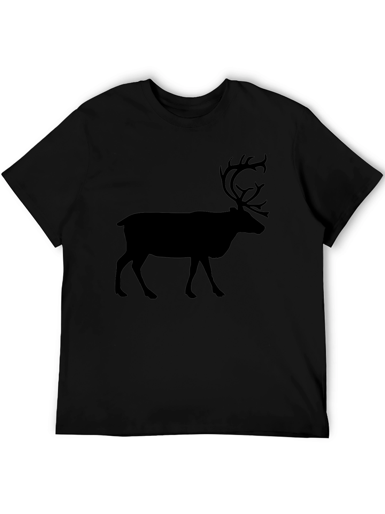 Black Reindeer Graphic T-Shirt