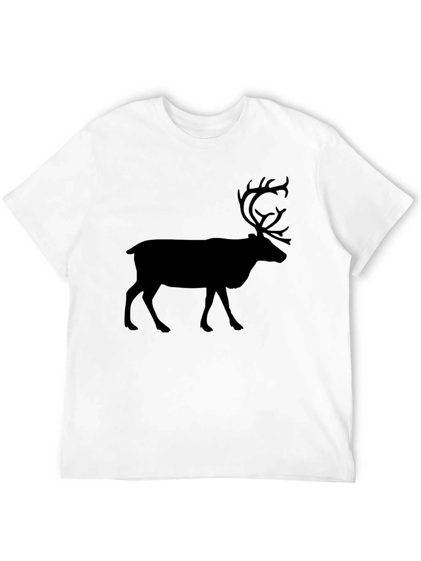 Black Reindeer Graphic T-Shirt