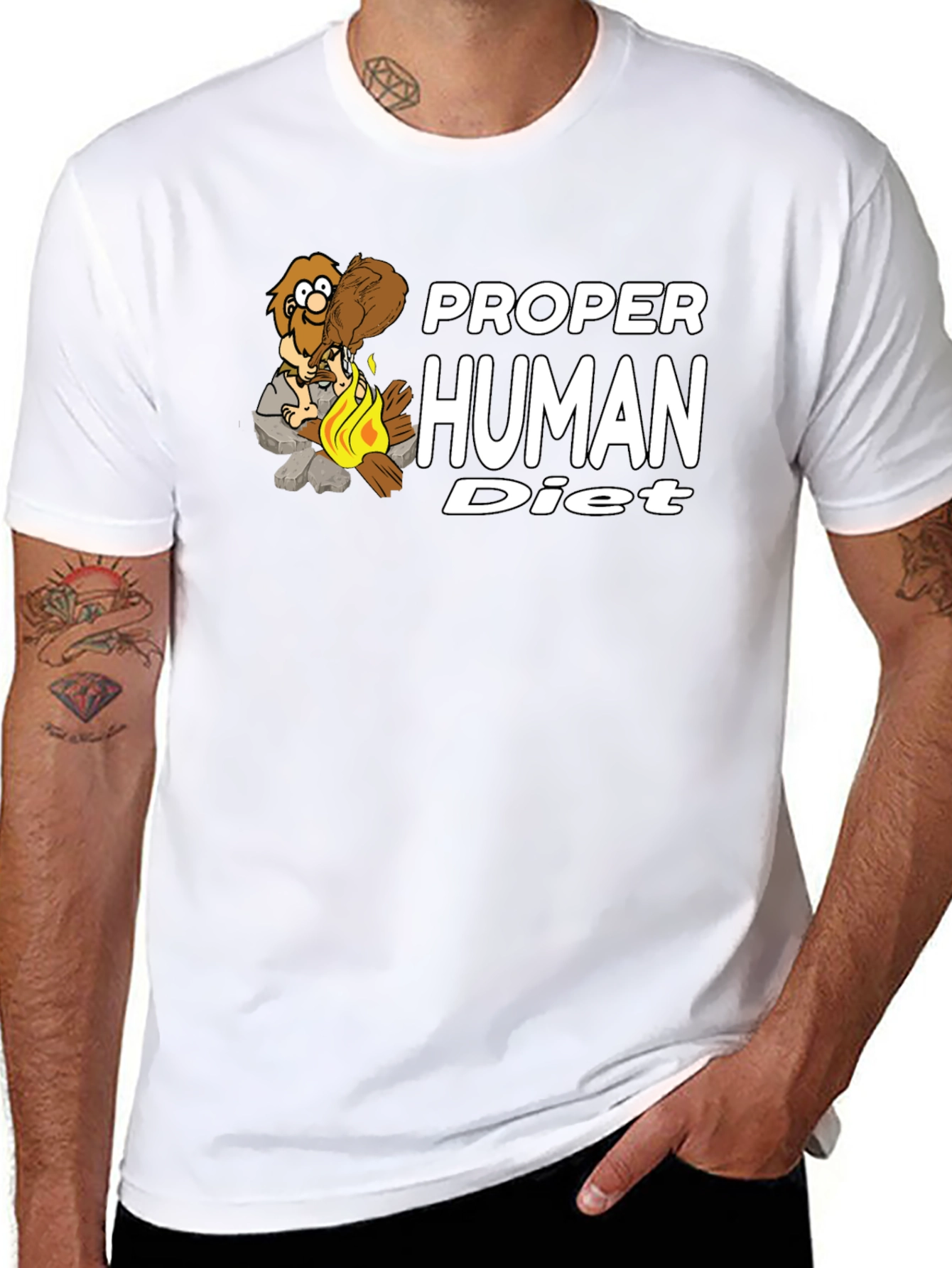 Proper Human Diet Graphic T-Shirt