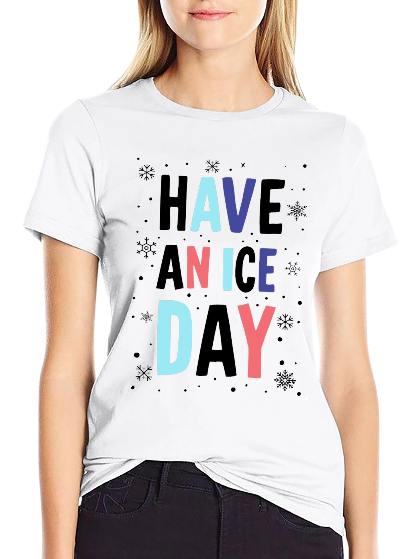 Have a Nice Day Graphic Print T-Shirt