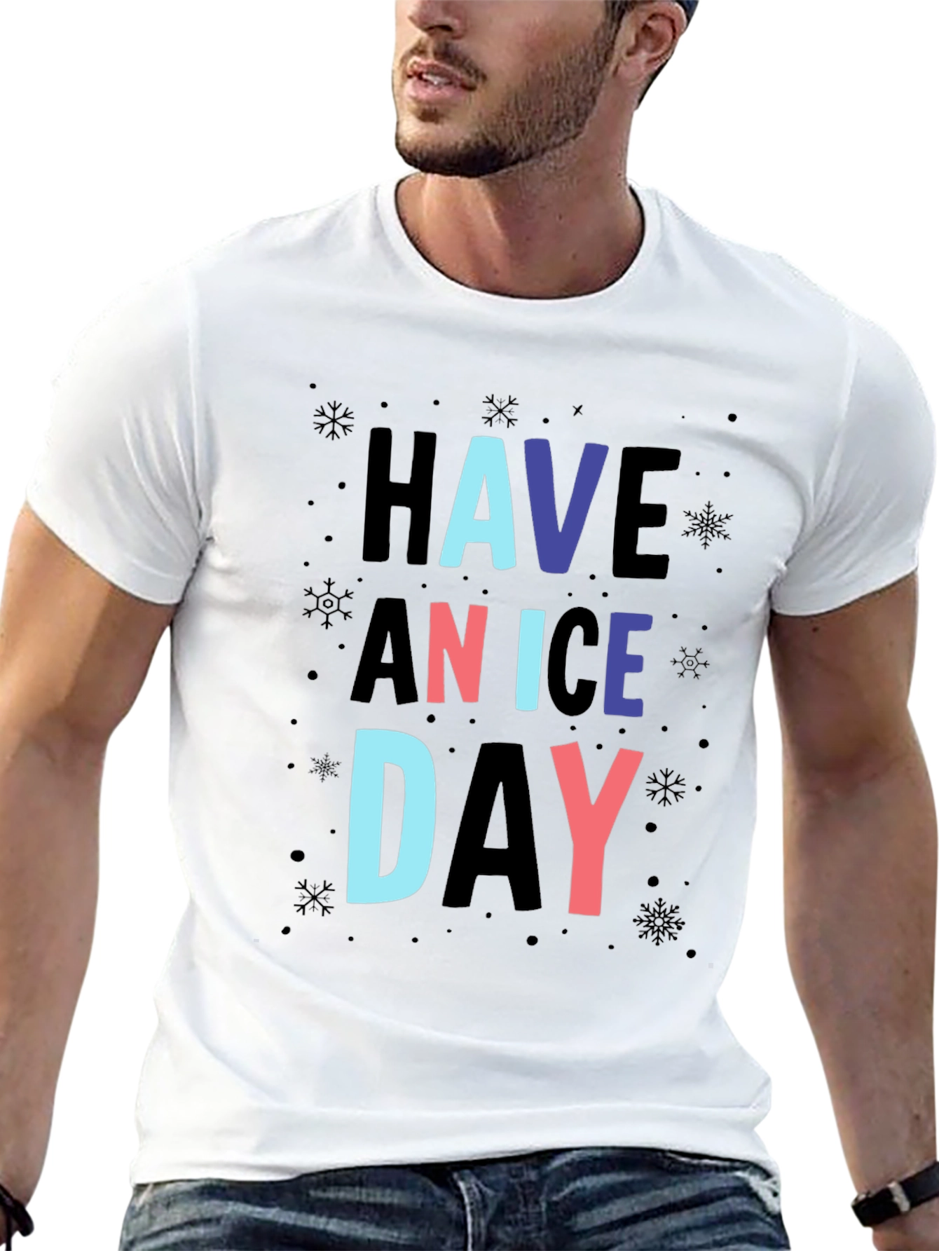 Have a Nice Day Graphic Print T-Shirt
