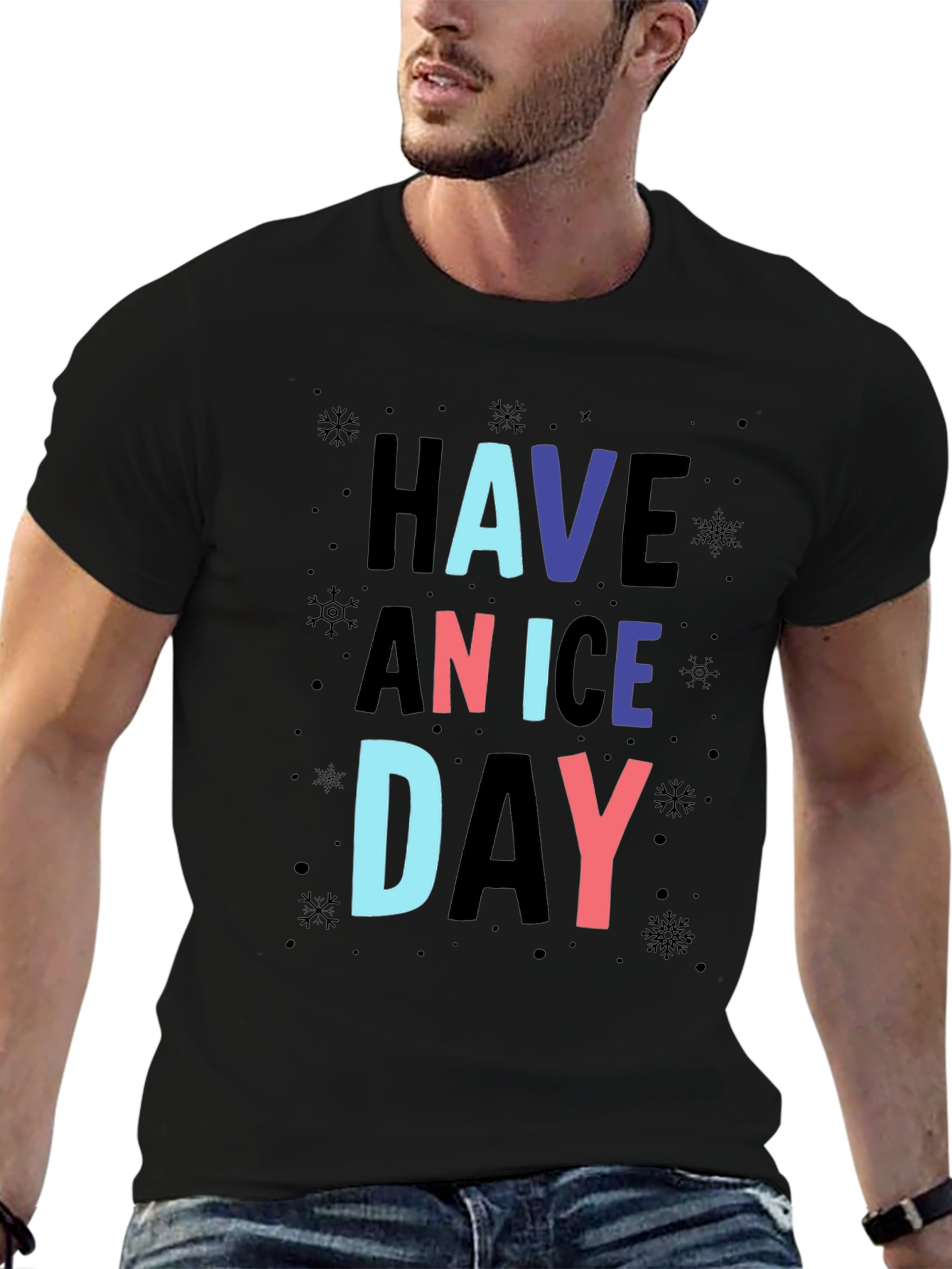 Have a Nice Day Graphic Print T-Shirt
