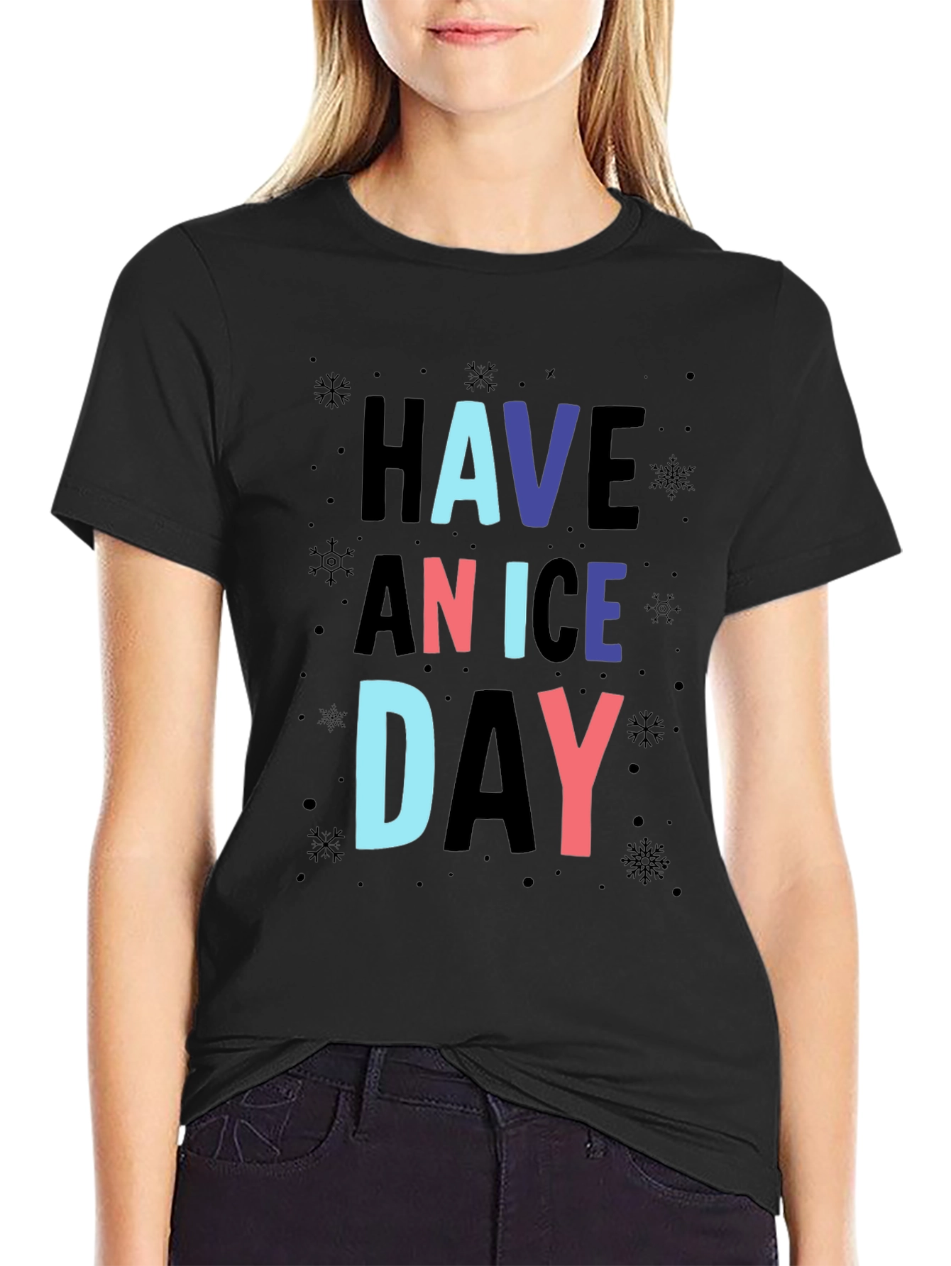Have a Nice Day Graphic Print T-Shirt