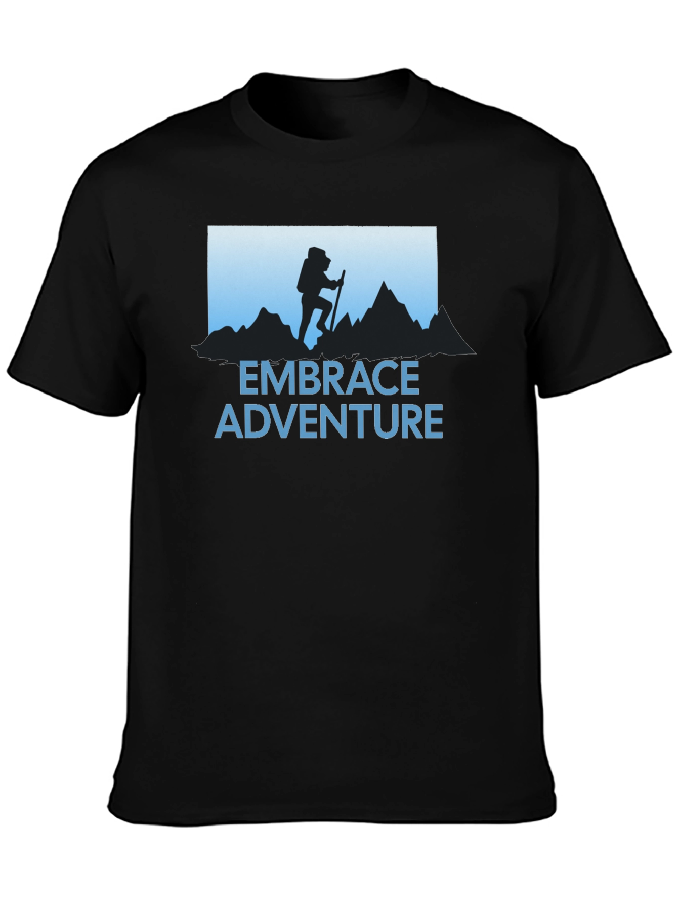 Embrace Adventure T-Shirt - Hiker Silhouette Graphic Tee
