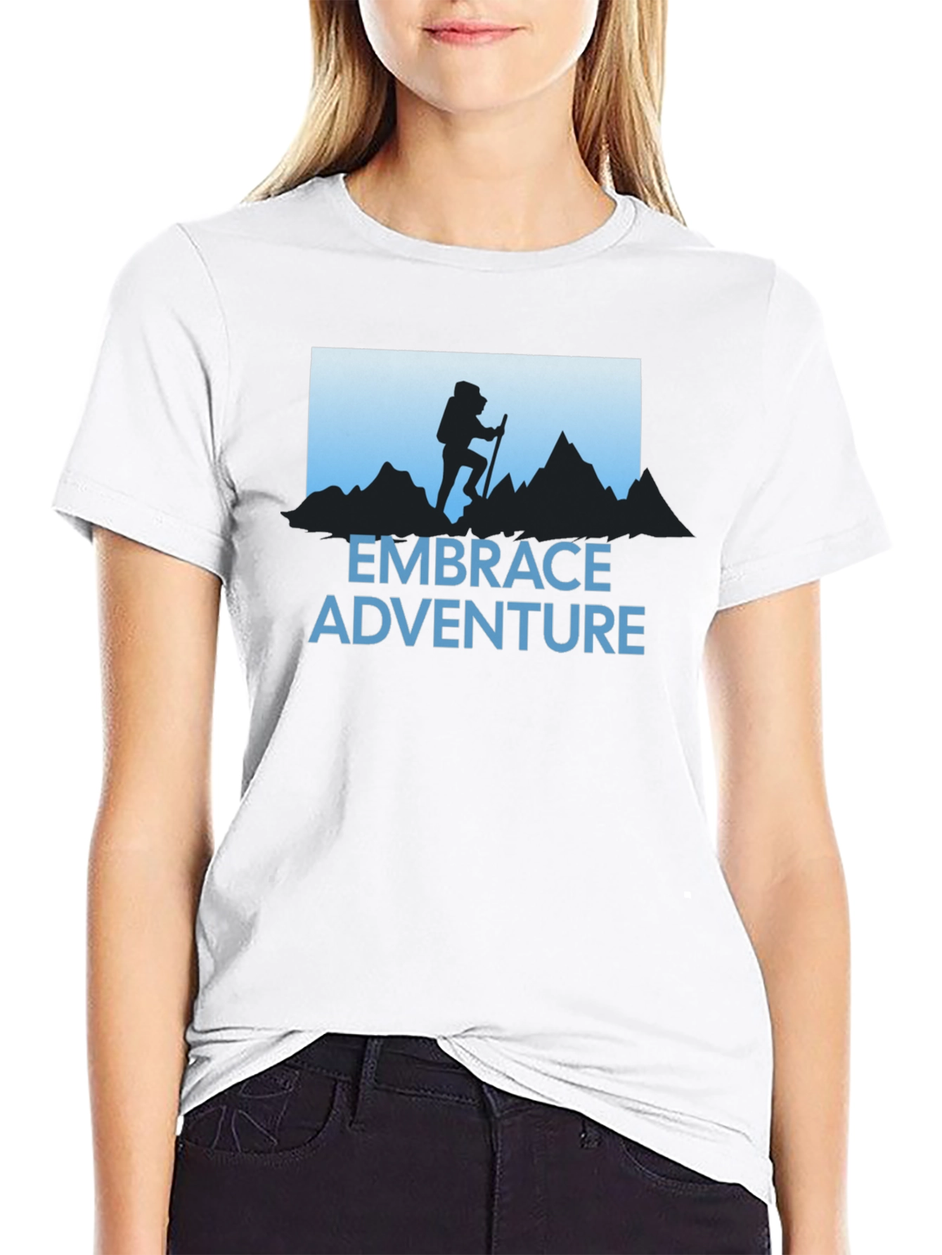 Embrace Adventure T-Shirt - Hiker Silhouette Graphic Tee