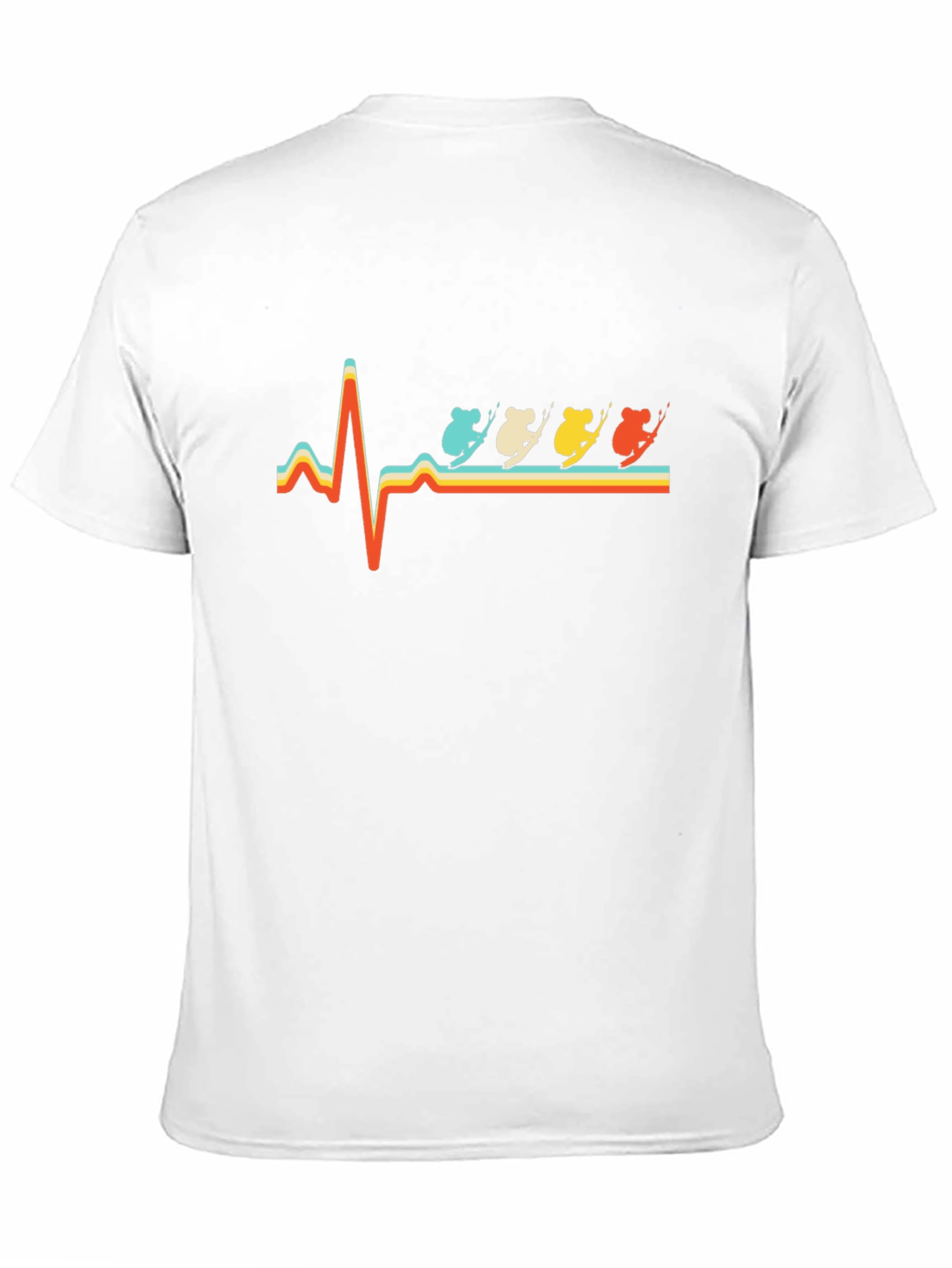 Koala Skiing Heartbeat T-Shirt