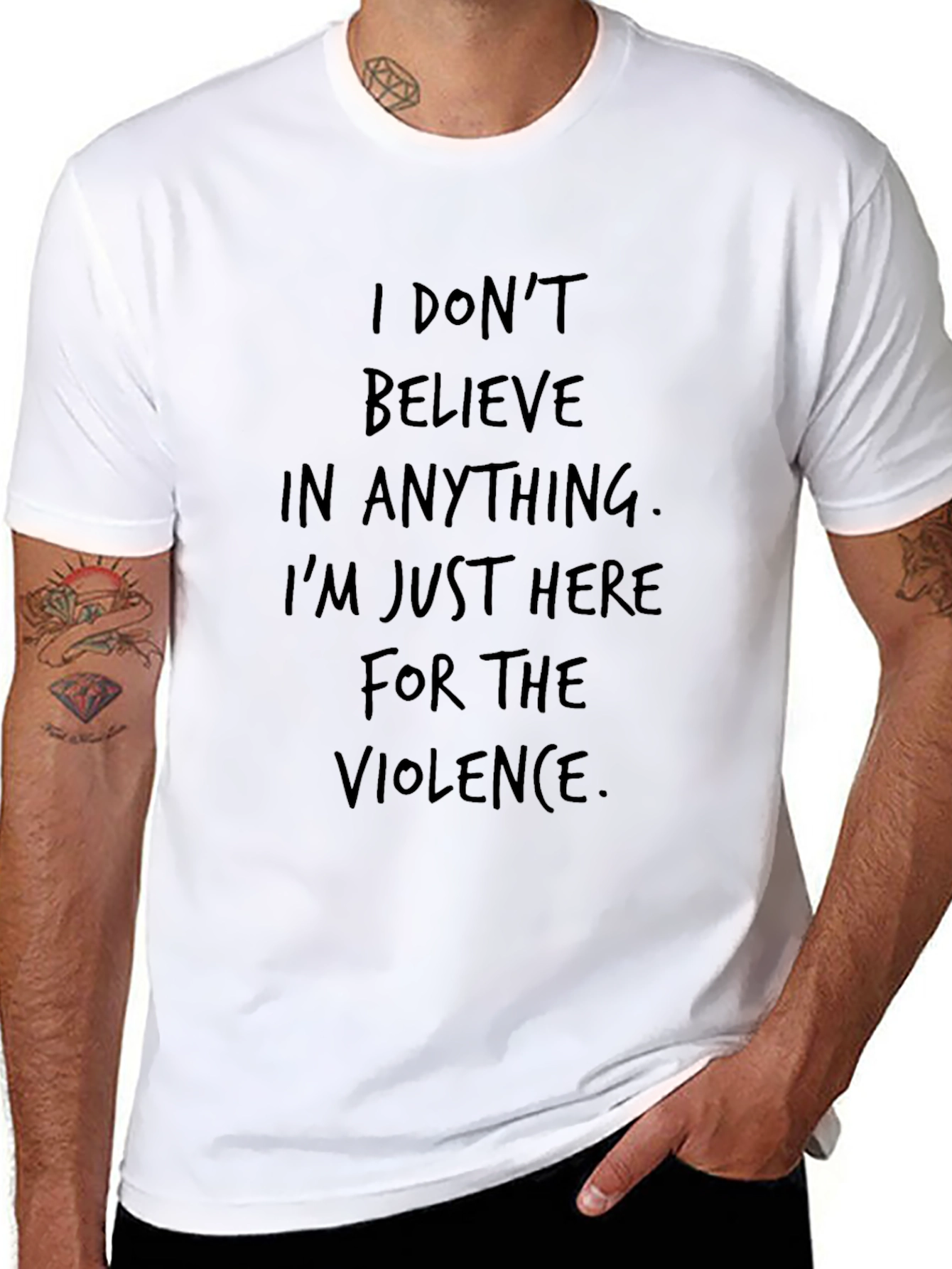 I Dont Believe T-Shirt - Violence Statement Tee