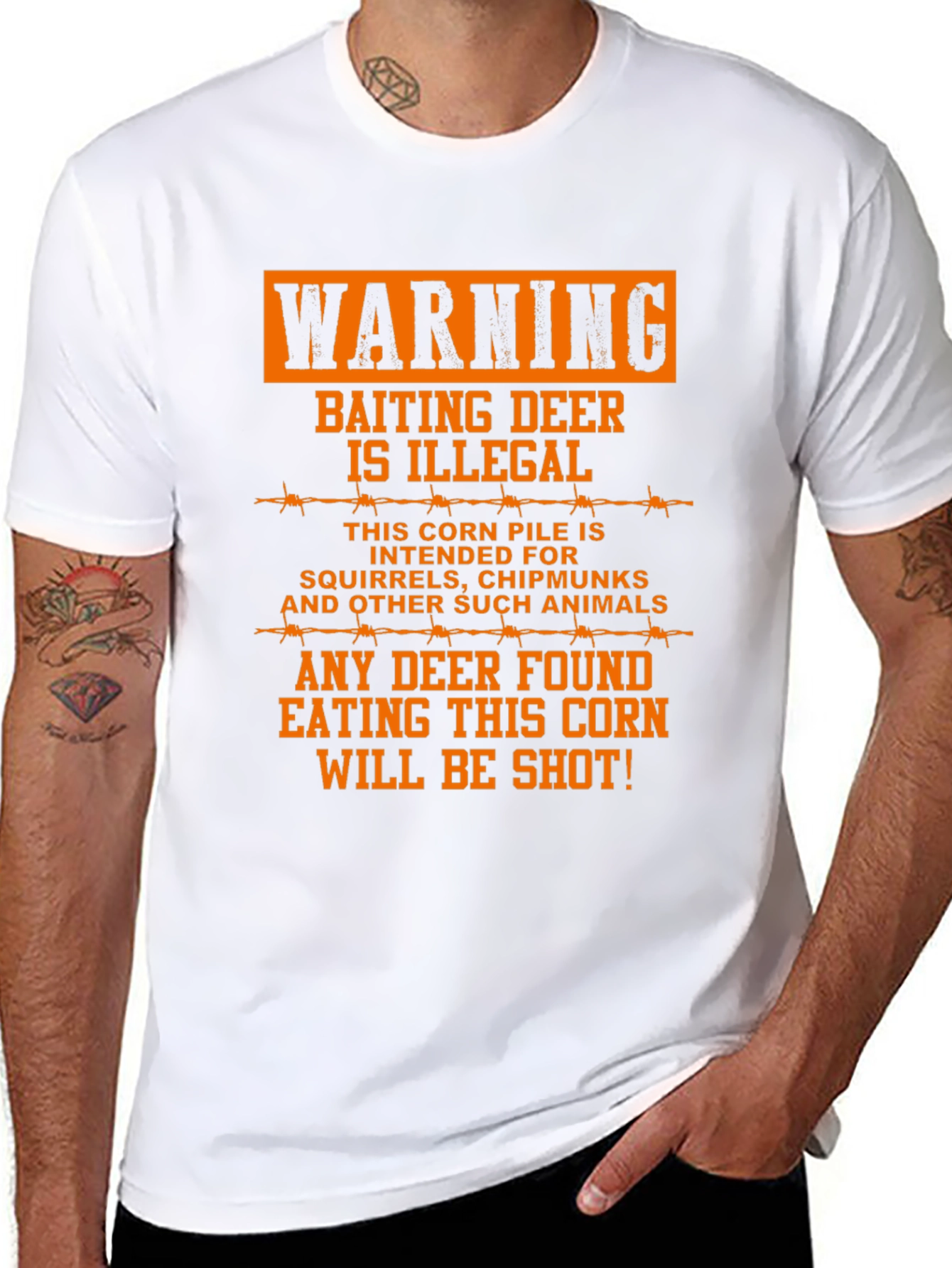 Warning Baiting Deer T-Shirt - Funny Hunting Tee