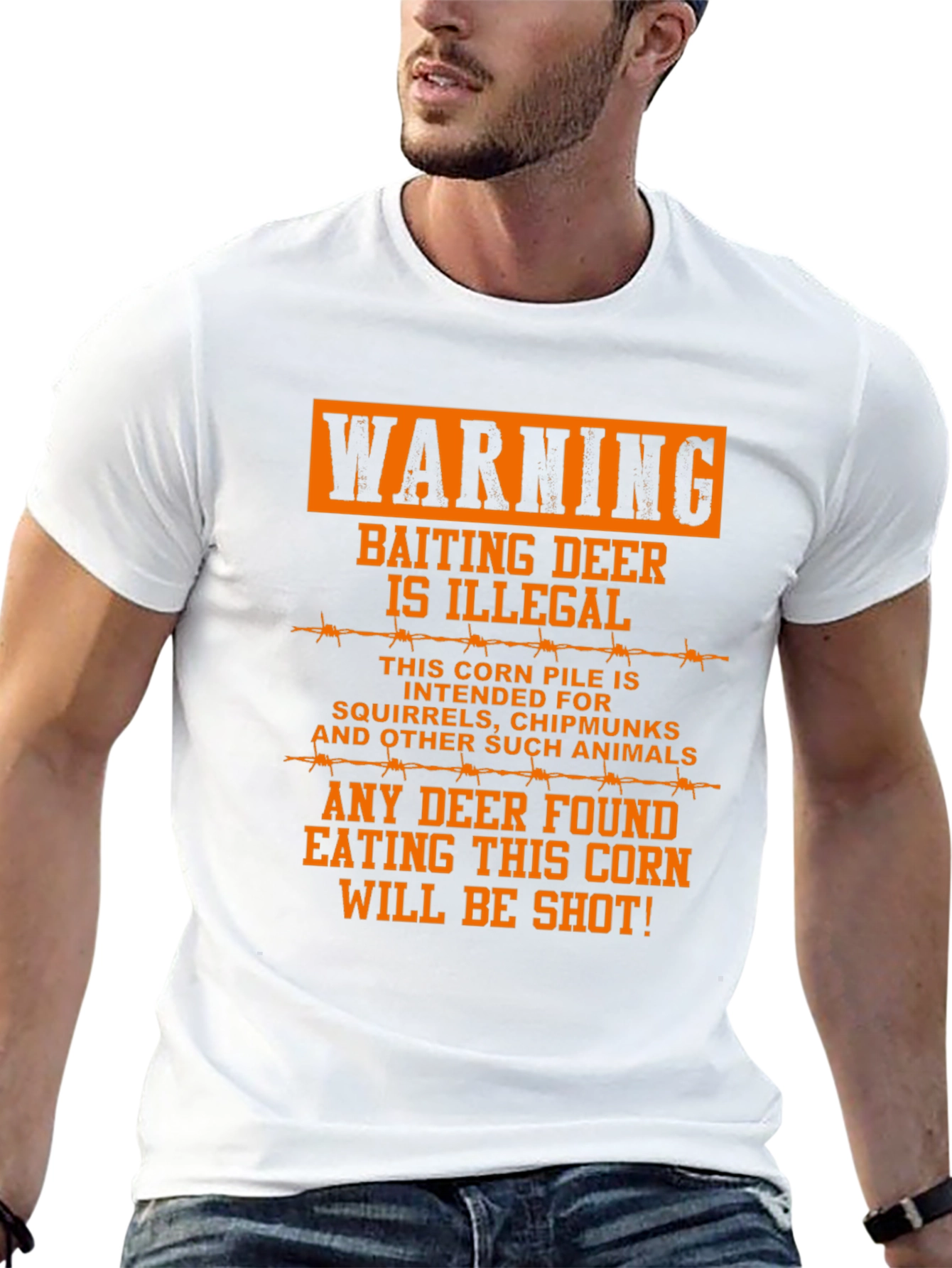 Warning Baiting Deer T-Shirt - Funny Hunting Tee