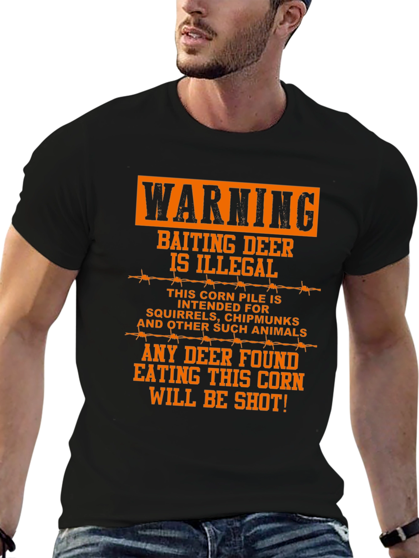 Warning Baiting Deer T-Shirt - Funny Hunting Tee