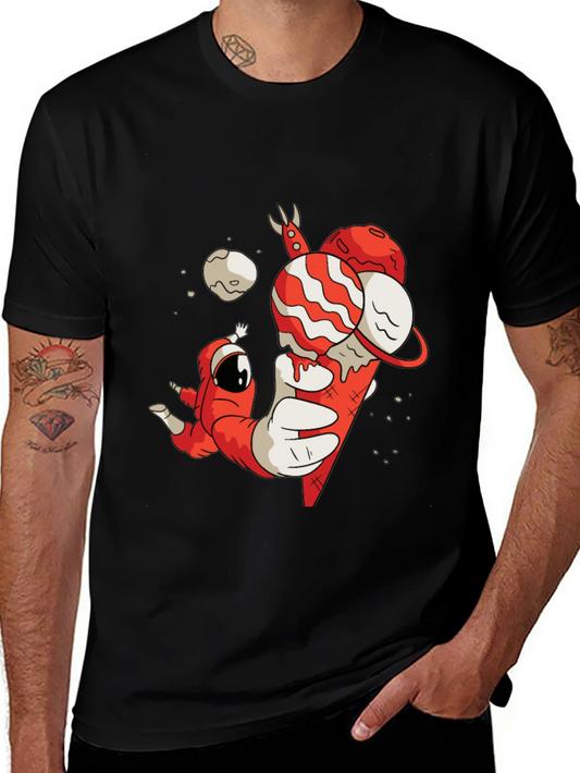 Astronaut Ice Cream Cone Graphic Tee